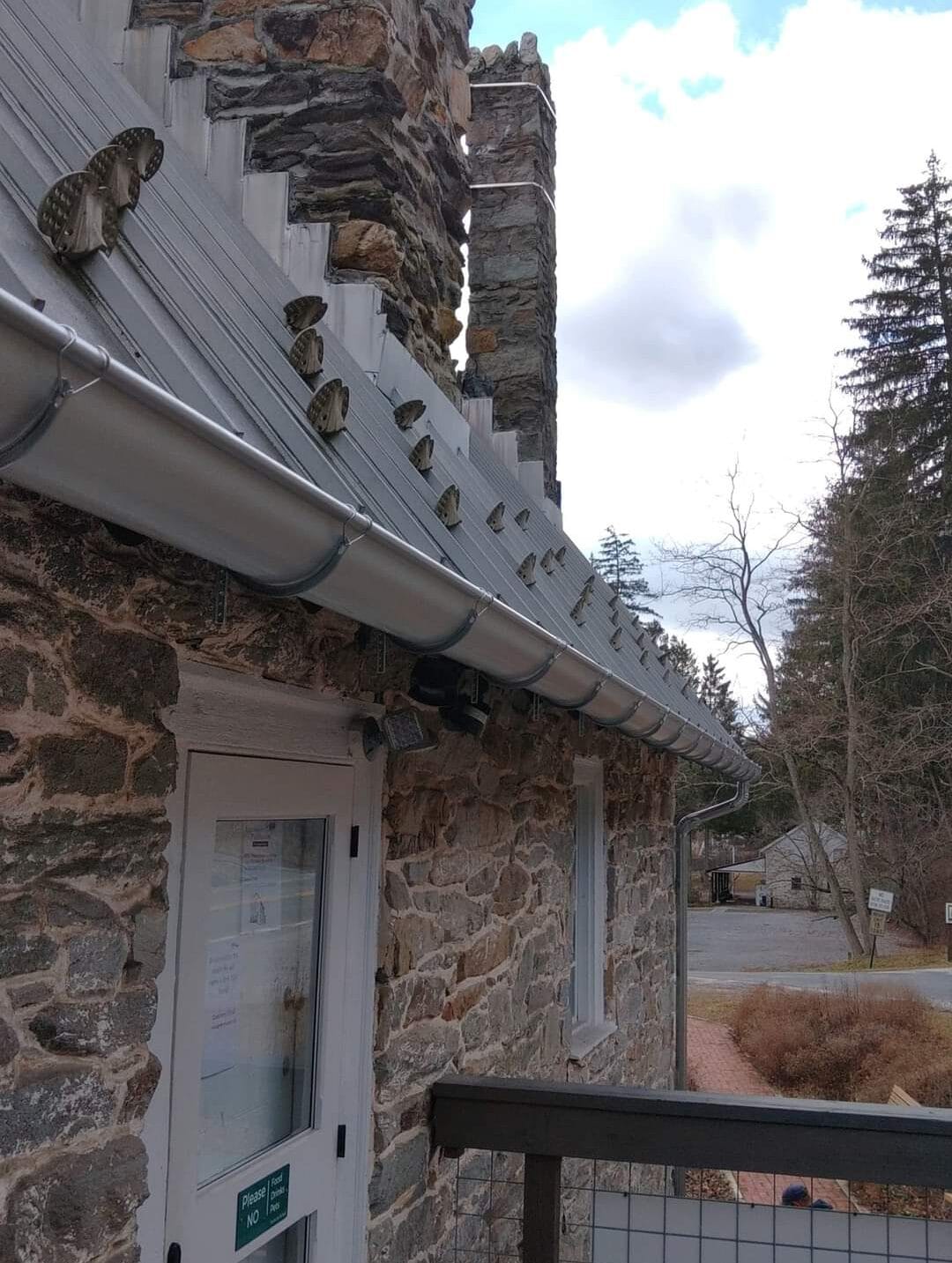 Half-round gutters installed on Appalachian Trail Museum in Gardners, PA